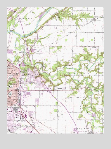 Lafayette East, IN USGS Topographic Map