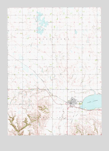 Lake Andes, SD USGS Topographic Map