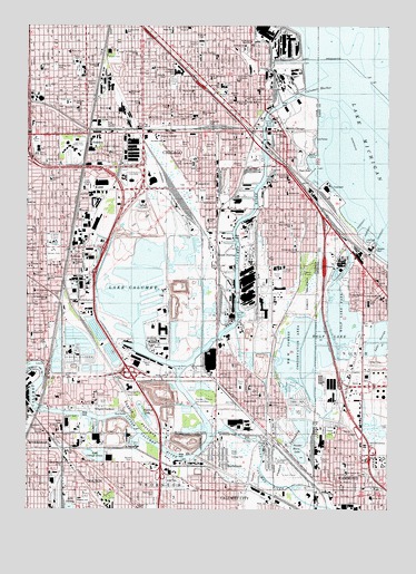 Lake Calumet, IL USGS Topographic Map