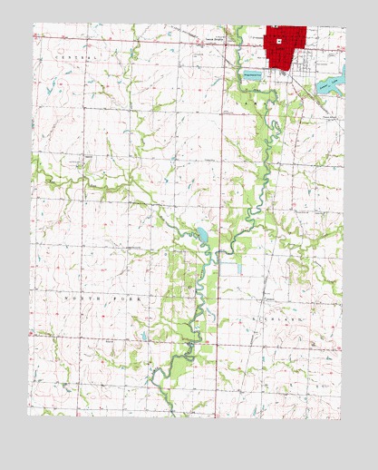 Lamar South, MO USGS Topographic Map