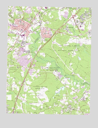 Laurel, MD USGS Topographic Map