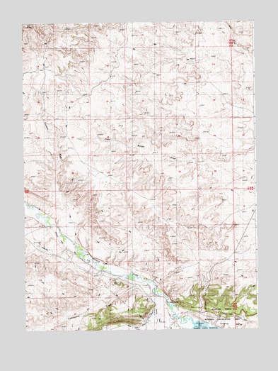 Linwood Canyon, WY USGS Topographic Map