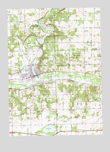 Lowell, MI USGS Topographic Map