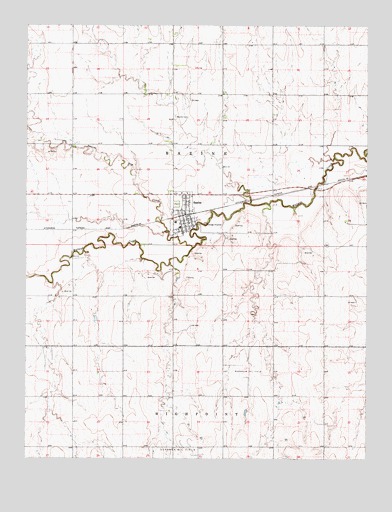 Bazine, KS USGS Topographic Map