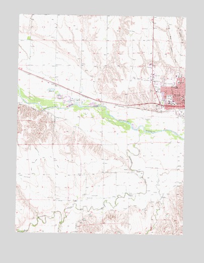 McCook West, NE USGS Topographic Map