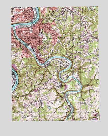 McKeesport, PA USGS Topographic Map