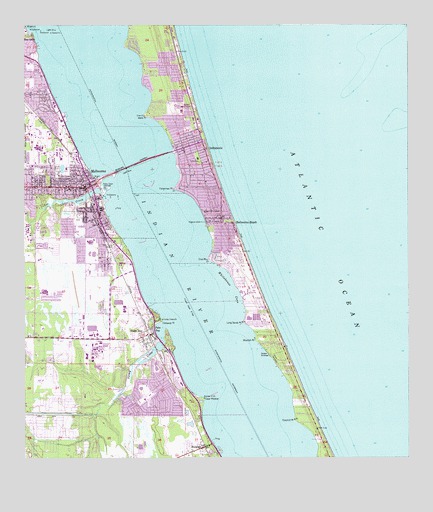 Melbourne East, FL USGS Topographic Map