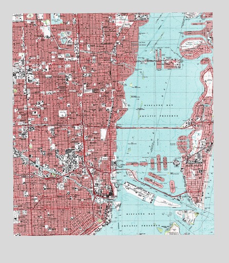 Miami, FL USGS Topographic Map