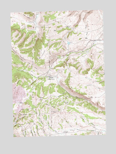 Miners Delight, WY USGS Topographic Map