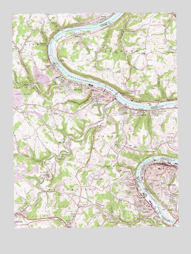 Monongahela, PA USGS Topographic Map