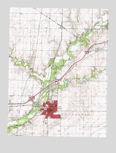 Monticello, IL USGS Topographic Map