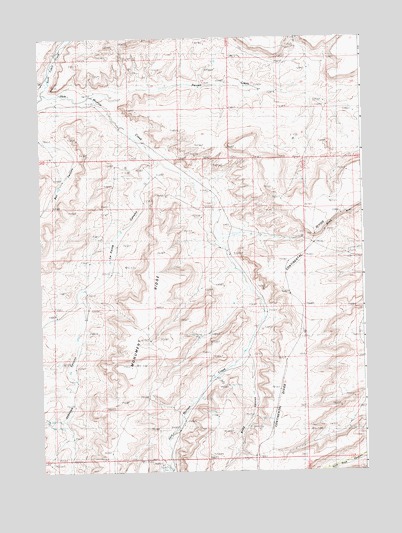 Monument Ridge, WY USGS Topographic Map