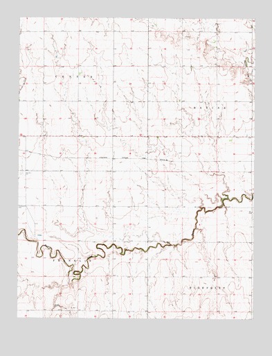 Ness City NE, KS USGS Topographic Map