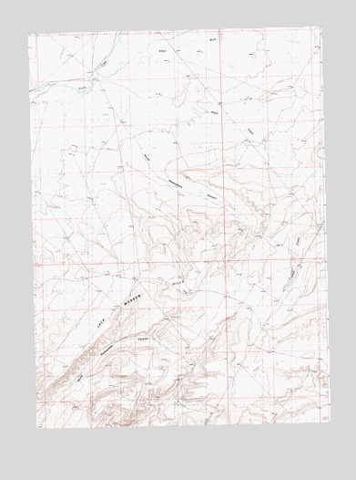 North Packsaddle Canyon, WY USGS Topographic Map