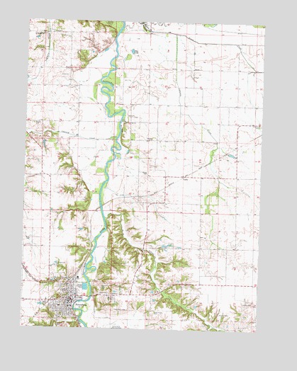 Petersburg, IL USGS Topographic Map