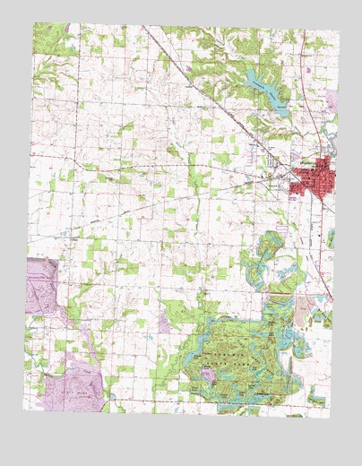 Pinckneyville, IL USGS Topographic Map