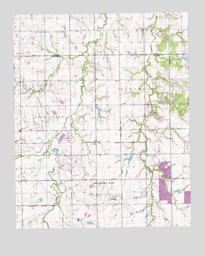 Bethany NE, OK USGS Topographic Map