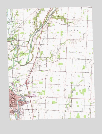 Piqua East, OH USGS Topographic Map