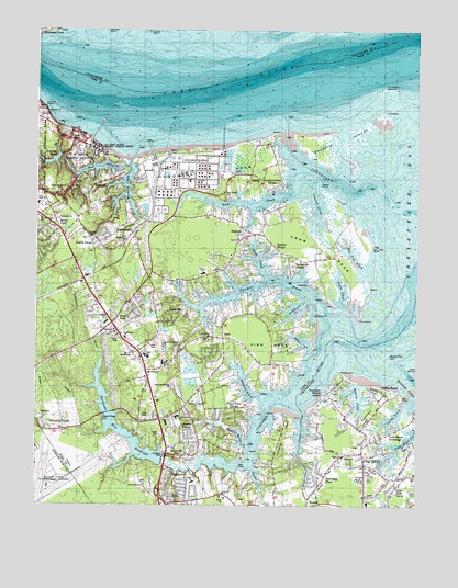 Poquoson West, VA USGS Topographic Map