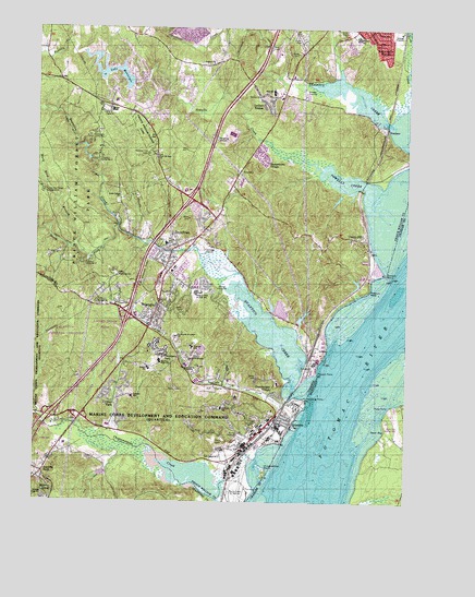 Quantico, VA USGS Topographic Map