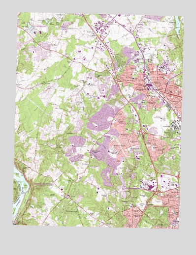Rockville, MD USGS Topographic Map