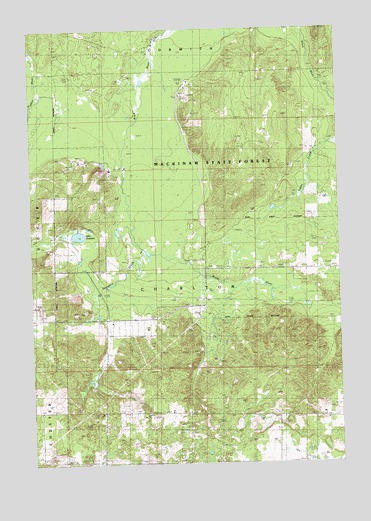 Saunders Creek, MI USGS Topographic Map