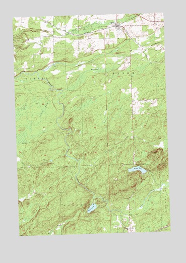 Saxon, WI USGS Topographic Map