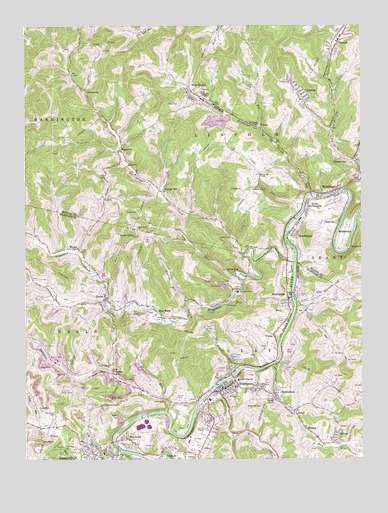 Shinnston, WV USGS Topographic Map