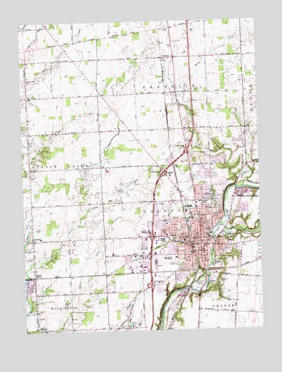 Sidney, OH USGS Topographic Map
