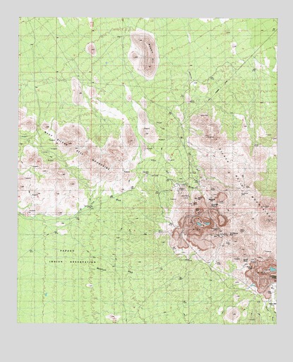 Silver Bell West, AZ USGS Topographic Map