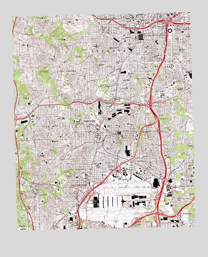 Southwest Atlanta, GA USGS Topographic Map