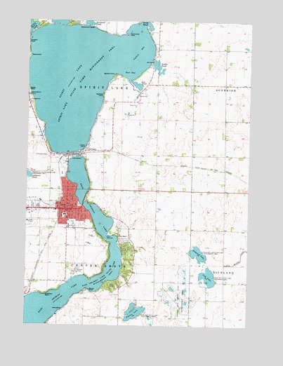 Spirit Lake, IA USGS Topographic Map