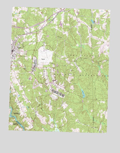 Blackstone East, VA USGS Topographic Map