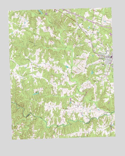 Blackstone West, VA USGS Topographic Map