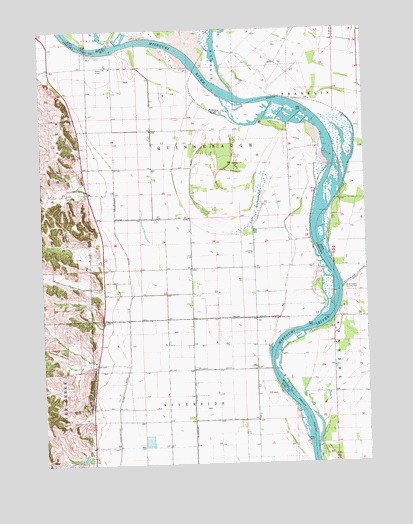 Tekamah NW, NE USGS Topographic Map