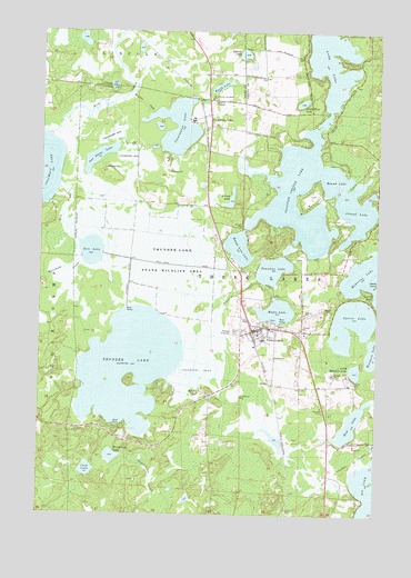 Three Lakes, WI USGS Topographic Map
