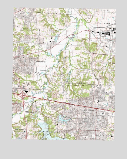 Blue Springs, MO USGS Topographic Map