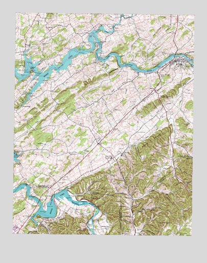 Bluff City, TN USGS Topographic Map