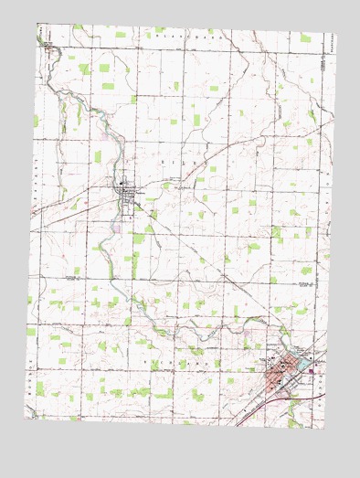 Bluffton, OH USGS Topographic Map