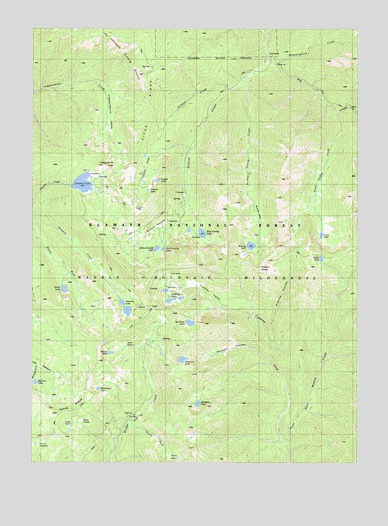 Ukonom Lake, CA USGS Topographic Map