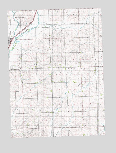 Union Center NW, IA USGS Topographic Map