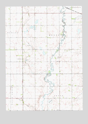 Wagner NE, SD USGS Topographic Map