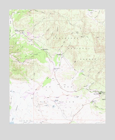 Warner Springs, CA USGS Topographic Map