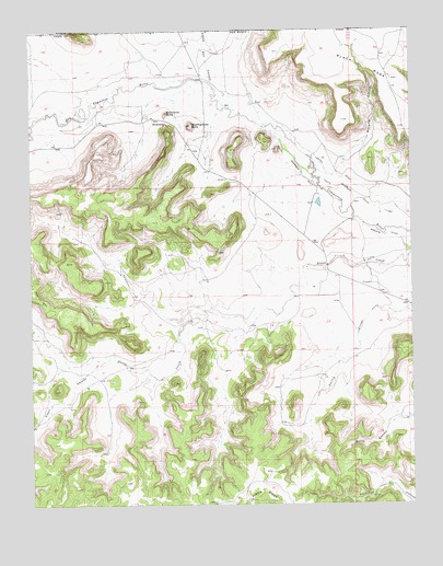 Wedding Cake Butte, NM USGS Topographic Map