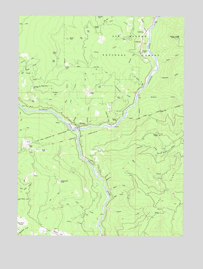 Weitchpec, CA USGS Topographic Map