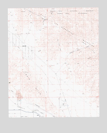 West Berdoo Canyon, CA USGS Topographic Map