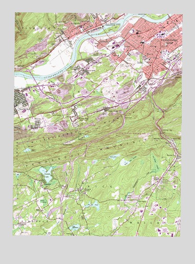 Wilkes-Barre West, PA USGS Topographic Map