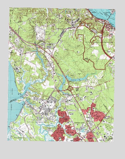 Yorktown, VA USGS Topographic Map