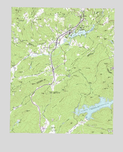 Zirconia, NC USGS Topographic Map