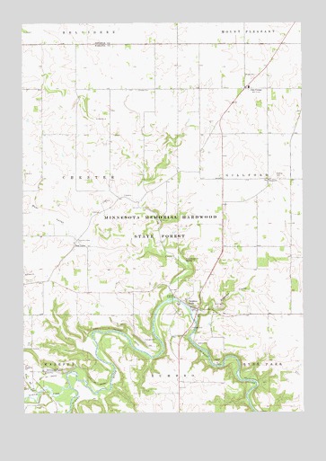 Zumbro Falls, MN USGS Topographic Map